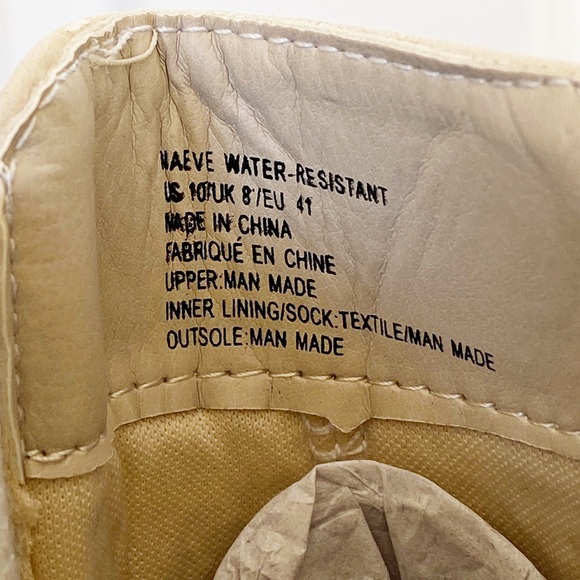 NWT Size 10 Just Fab Water-Resistant Booties in Birch White - Picture 6 of 13